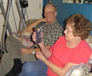 Mom shows gift