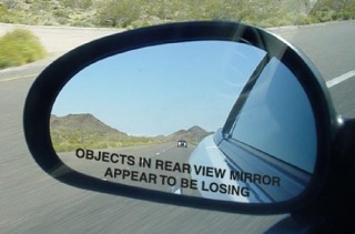 Objects in rearview mirror